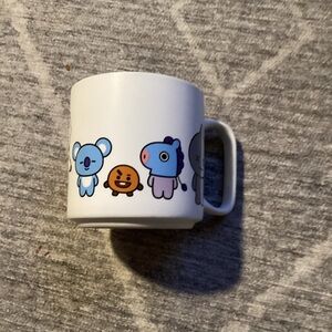Charming Cartoon Character Mug - White and Blue